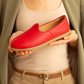 Red Slip On Shoes - Charix Shoes