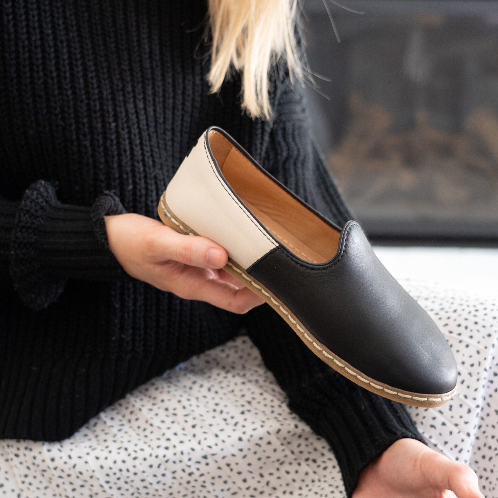 Black & White Slip-On