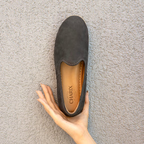 Graphite Nubuck Slip-On