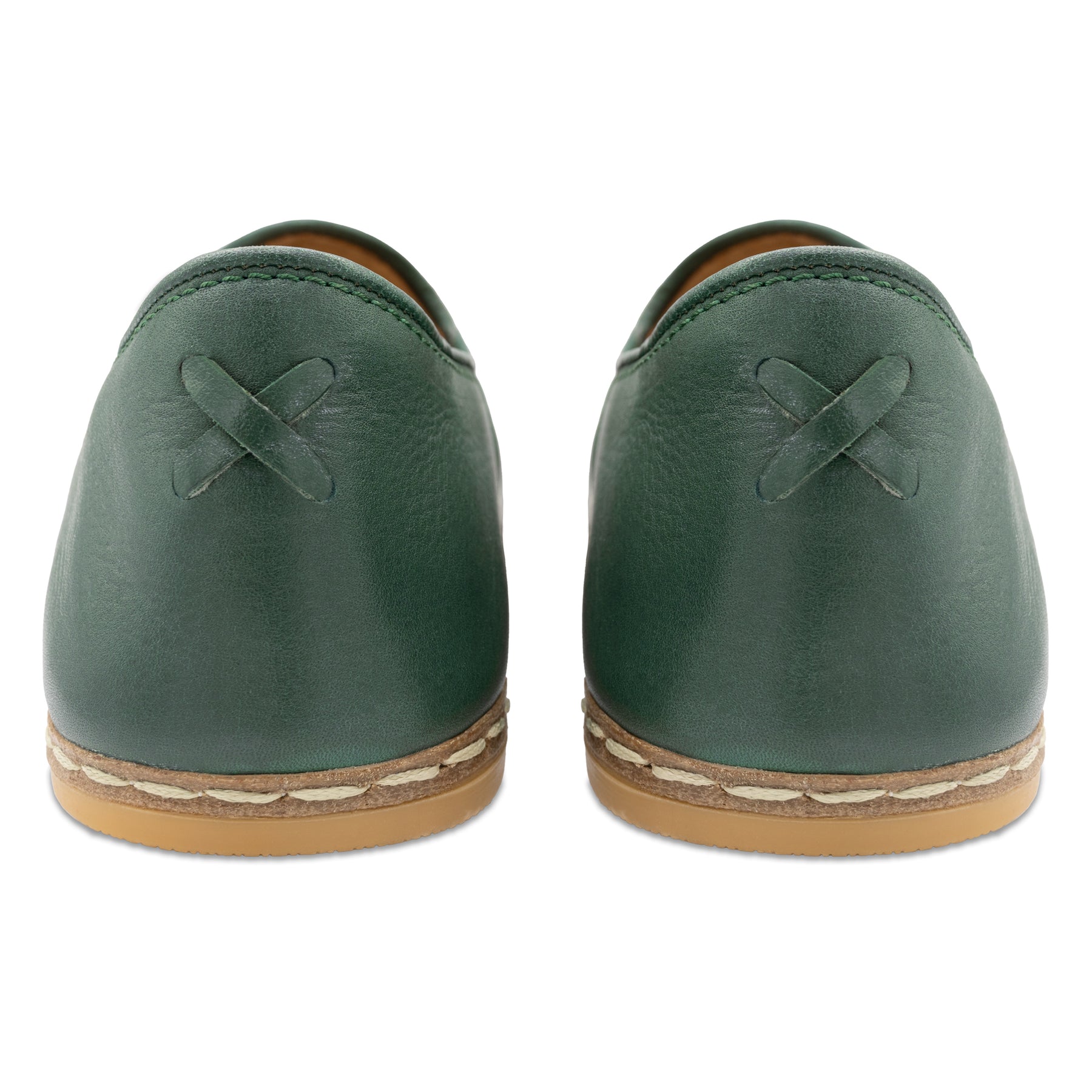 Hunter Green Slip On Shoes - Charix Shoes