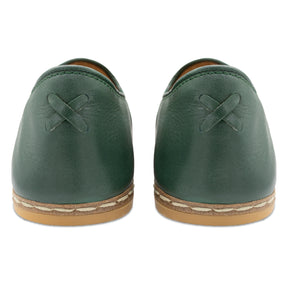 Hunter Green Slip On Shoes - Charix Shoes