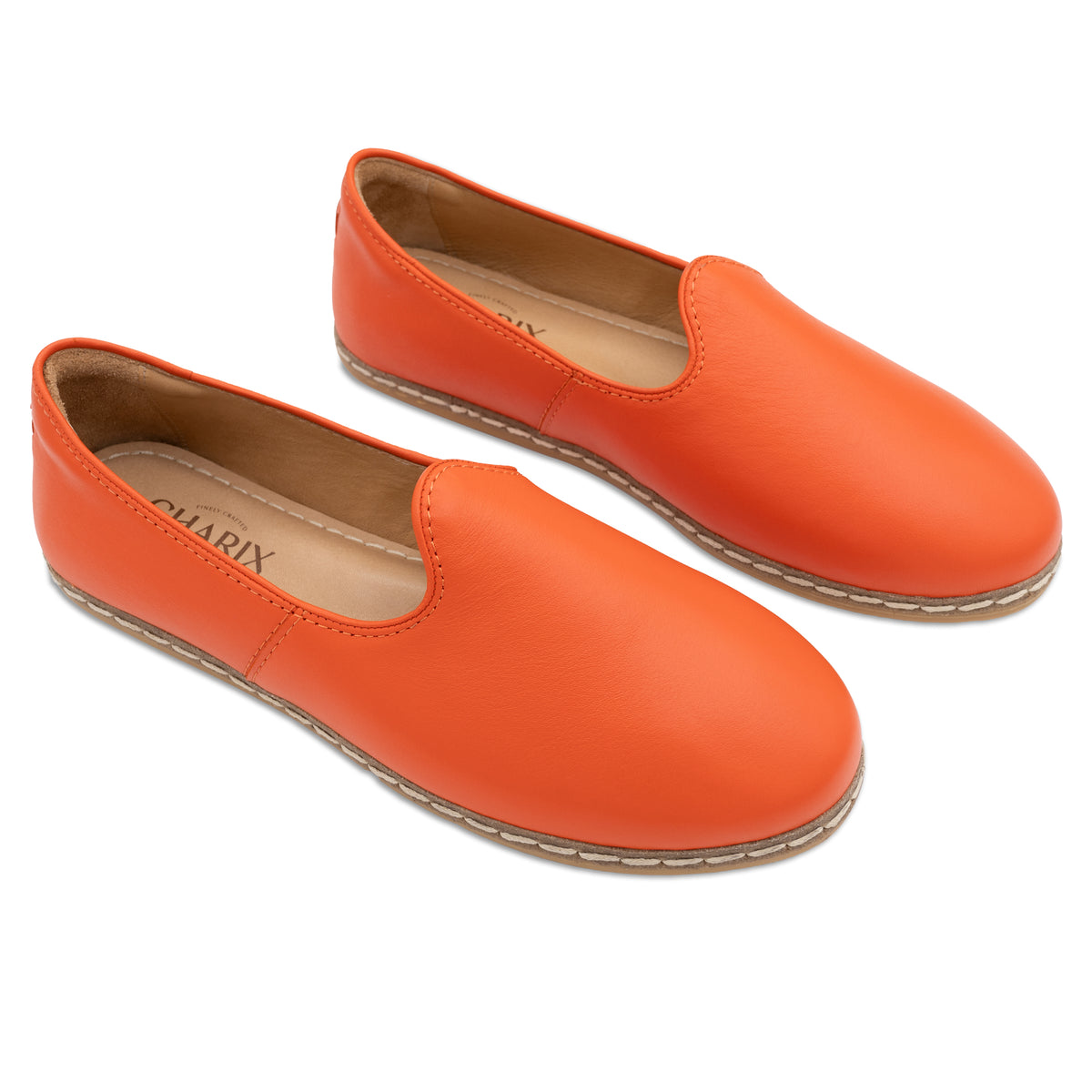 Orange Slip Ons for Men - Charix Shoes