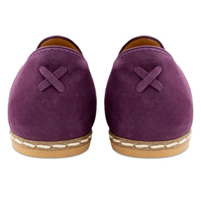 Purple Suede Slip Ons for Men - Charix Shoes