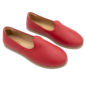 Red Slip On Shoes - Charix Shoes