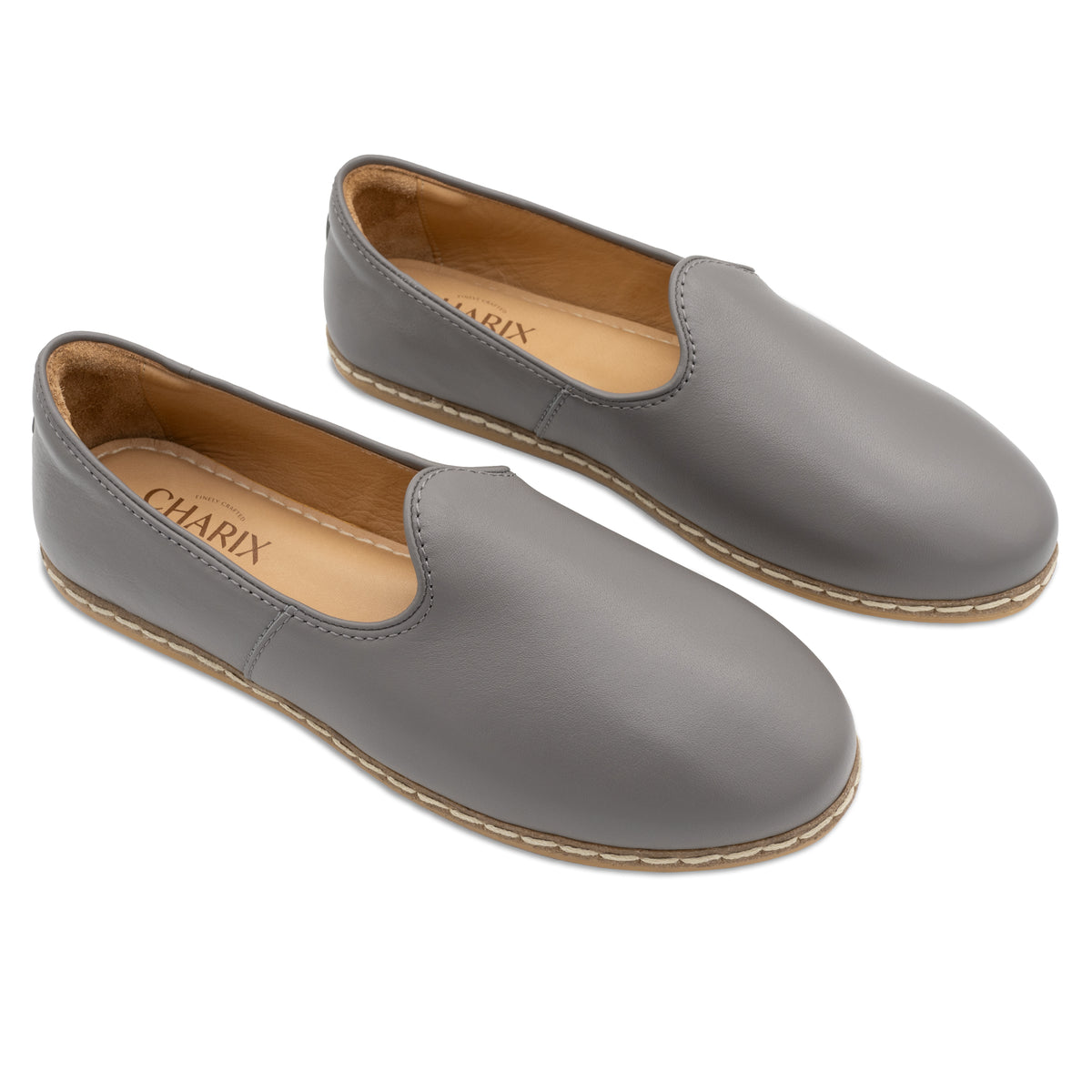 Ultimate Gray Slip Ons for Men - Charix Shoes