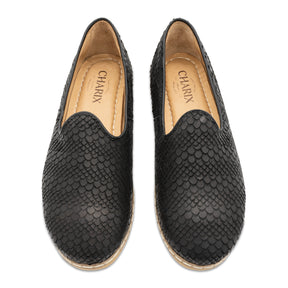 Wild Black Slip Ons for Men - Charix Shoes