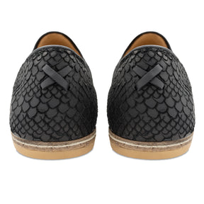 Wild Black Slip Ons for Men - Charix Shoes