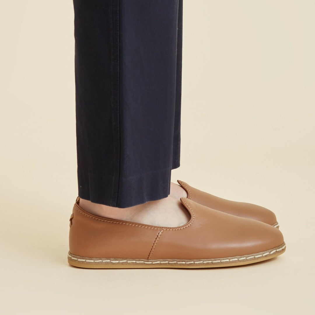 Camel Slip On Shoes