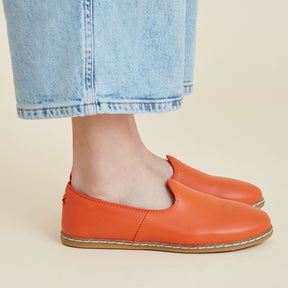 Orange Slip On Shoes