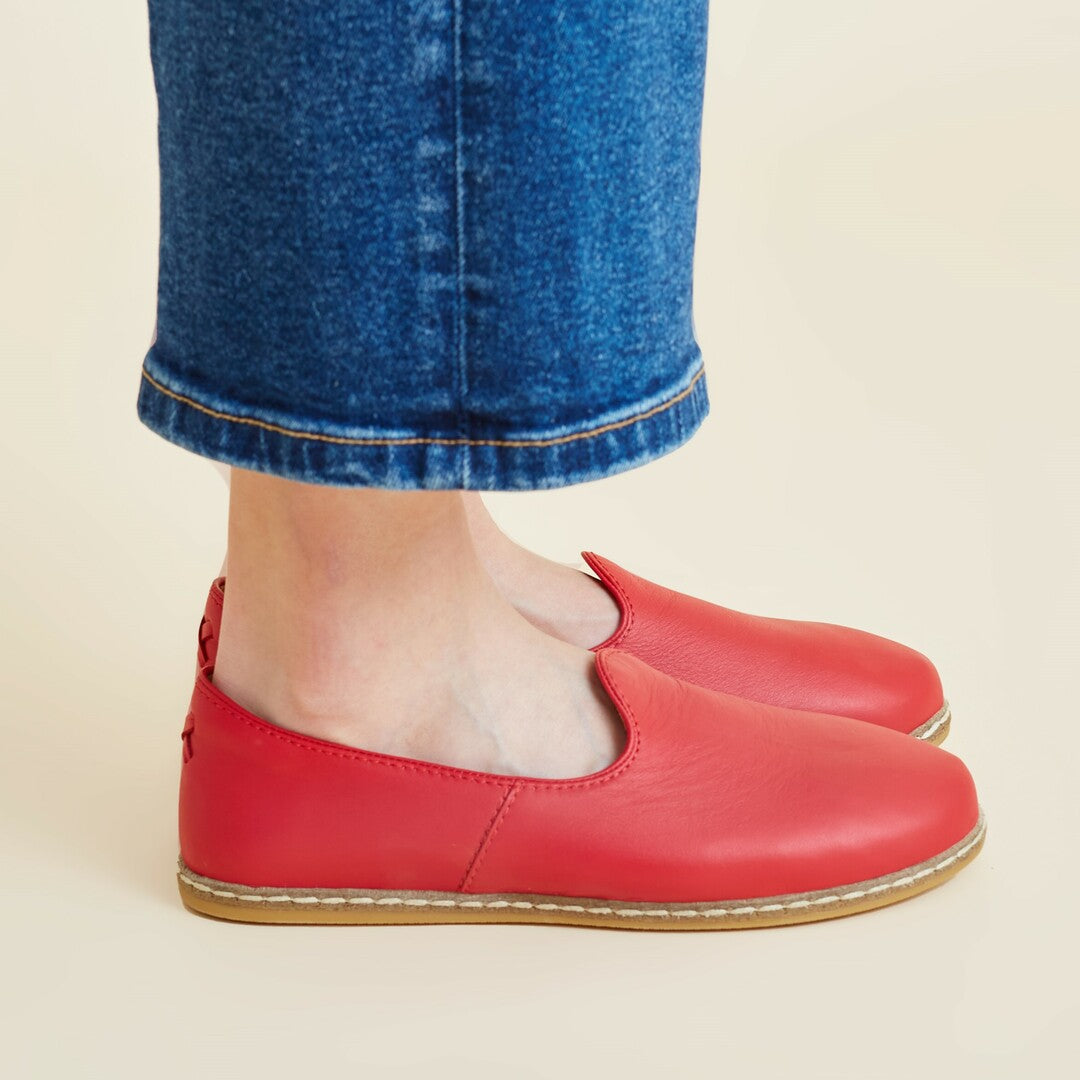 Red Slip On Shoes